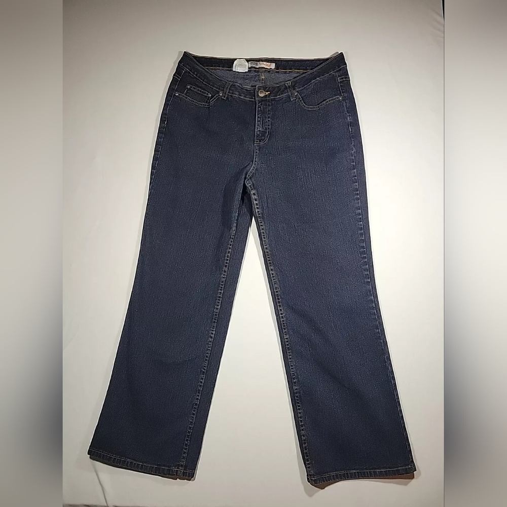 Faded Glory Women Jeans 16W Stretch Blue Wide Leg